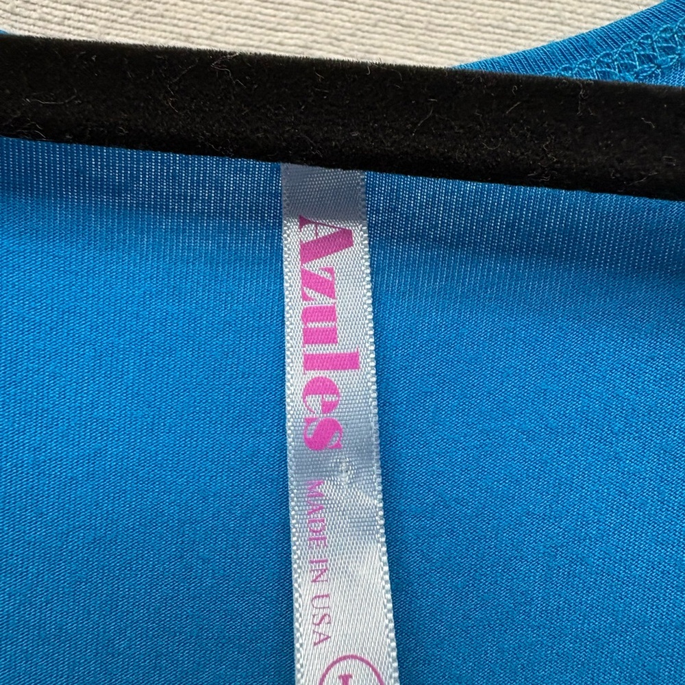 Azules Teal Ruffle Hem dress - Picture 3 of 4